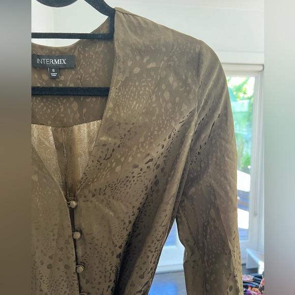 Intermix Private Label Natasha Belted Silk Mini Dress - Picture 6 of 6